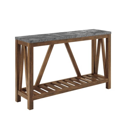 Frame Farmhouse Entryway Console Table, Entryway Console Table Rustic