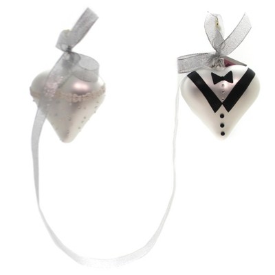 wedding christmas ornament set
