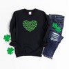 Simply Sage Market Women's Graphic Sweatshirt Shamrock Heart St. Patrick's Day - 3 of 3