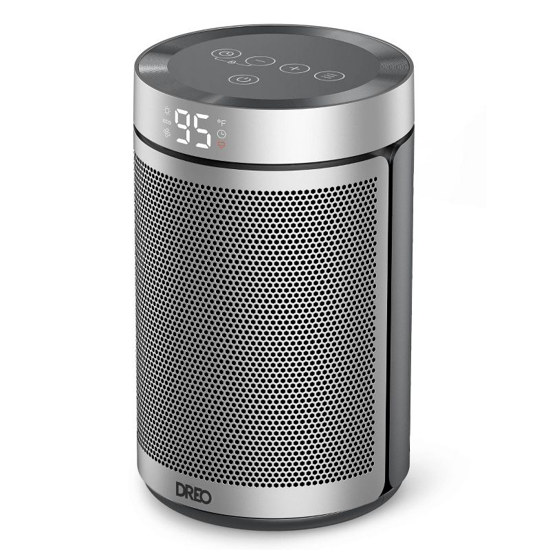 Dreo Atom Indoor Space Heater Portable Heater Silver, 1 of 8