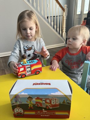 Disney Junior Firebuds Friends Bo And Flash Figure And Fire Truck Set :  Target