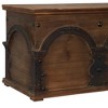 Household Essentials Small Wooden Arch Storage Trunk Brown - 4 of 4