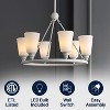JONATHAN Y Denis 27.5" 6-Light Modern Minimalist Iron/Glass LED Chandelier - 4 of 4