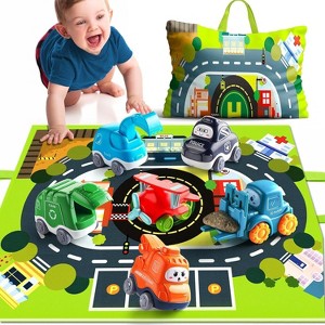 Big Cartoon Truck & Playmat Set with Storage - First Birthday Gift for Toddlers Ages 1-2 - 1 of 4