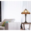 Cal Lighting 60W x 2 Tiffany table lamp with pull chain switch with resin lamp body - 3 of 4
