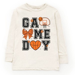 The Juniper Shop Basketball Game Day Coquette Youth Long Sleeve Tee - 1 of 4
