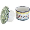 Blue Rose Polish Pottery M136 Manufaktura French Butter Dish - 2 of 2