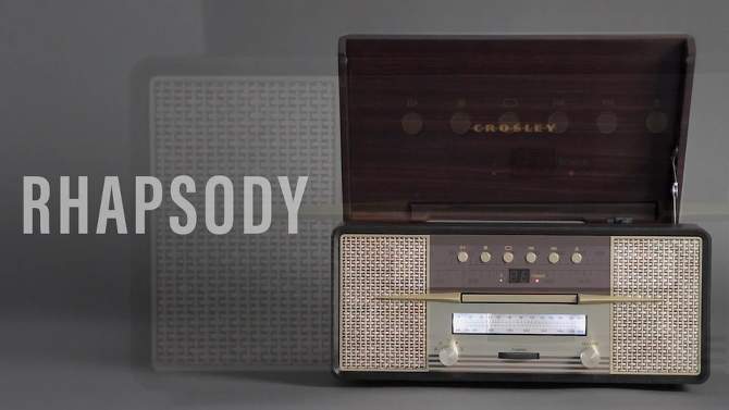 Crosley Rhapsody 7-in-1 Record Player - Mahogany, 2 of 23, play video