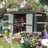 Maggift Deck Boxes Durable, Horizontal Compact Storage Shed for Garden, Backyard, Patio, Closet Deck Box, Black, 118.43"*95.12"*76.57" - 2 of 4