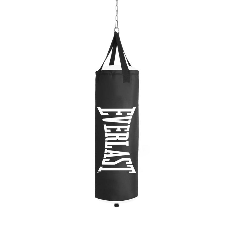 Everlast Core Premium Durable Poly Canvas Training Heavy Bag with Reinforced Nylon Straps and D Rings for Boxing and Fitness Workouts, Black, 1 of 7