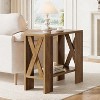 Tribesigns 2-Tier Side Table, Farmhouse End Table with Storage Shelves, Sofa Side Table for Small Spaces, Living Room, Bedroom, Rustic Brown - 2 of 4