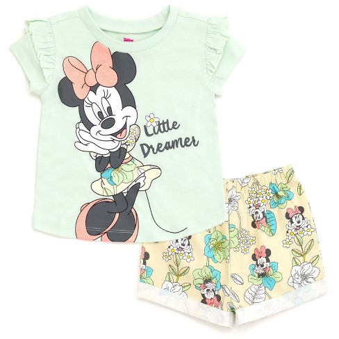 Mickey Mouse & Friends Minnie Mouse Toddler Girls T-shirt And Shorts Outfit  Set Little Dreamer 5t : Target