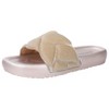 Women's Open Toe House Slippers Embossed Cross Band Indoor Slip Sandals - 4 of 4