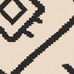 black, beige rhombus