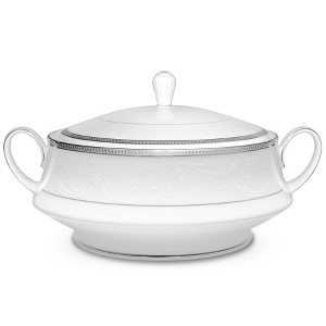 Noritake Regina Platinum Covered Vegetable Serving Bowl - 1 of 2