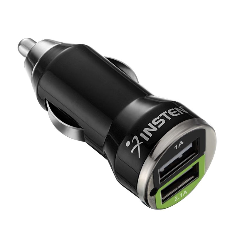 Insten Dual USB For Car Charger Adapter for iPhone 11 Pro Max SE XS X 8 8+ iPad Mini Air Pro Samsung S10 S9 S8 S10 S10e Tab Note 10 8 5 Black 2-Port, 3 of 8