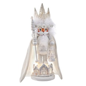 Kurt Adler 15-Inch Hollywood White Winter LED Hat Nutcracker - 1 of 4