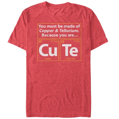 Men's Lost Gods Valentine's Day Periodic Table T-shirt : Target
