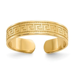 Black Bow Jewelry Greek Key Toe Ring in 14K Yellow Gold - 1 of 4