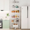 Dolonm Heavy Duty Adjustable Storage Rack Metal Shelf Wire Shelving Unit with Wheels & Shelf Liners - 2 of 4