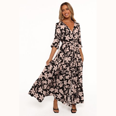 Женские платья Petal and Pup Women's Kelda Dress - Black Augusta Print XS