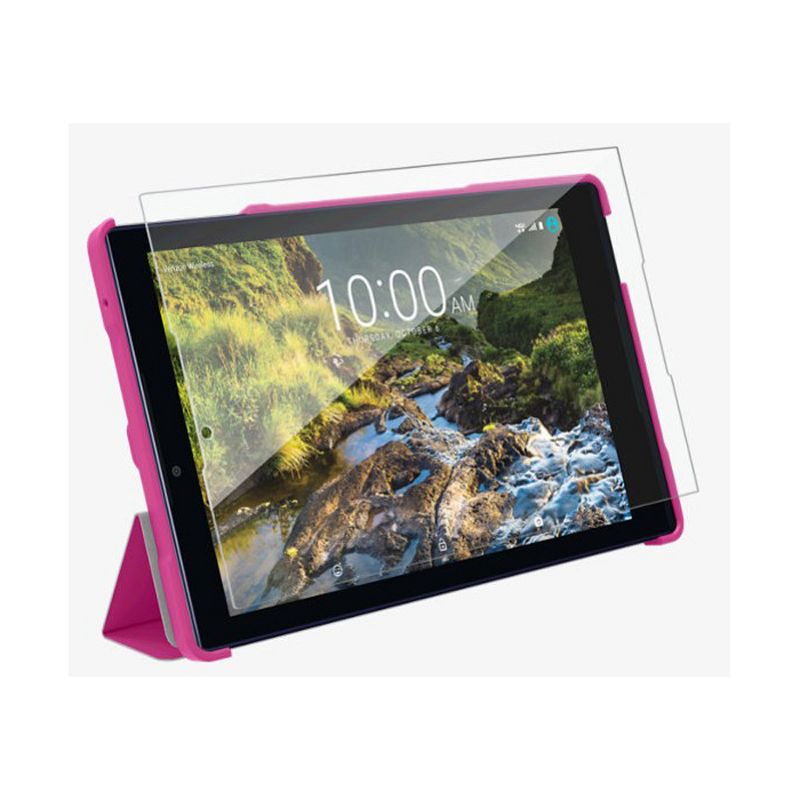 Verizon Folio Case and Tempered Glass Bundle for Ellipsis 8 HD - Pink, 2 of 5