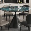 Versatile Dining Table with Marble-Pattern Stone Top & Steel Base - 4 of 4