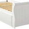 Donco Kids Sleigh Twin White Bed With Dual Underbed Drawers - 4 of 4