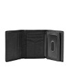 Generic Men's Ingram Leather Trifold with ID Window Wallet, Black - 2 of 3