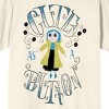 Coraline Cute Button Crew Neck Short Sleeve Natural Men's T-shirt - 2 of 3
