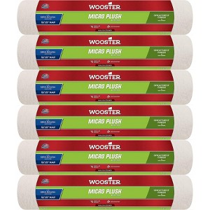 Wooster Genuine 14" Micro Plush 9/16" Nap Roller Cover 6-Pack, R238-14-6PK - 1 of 1