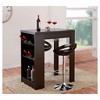 Annemarie Modern Bar Table with Side Wine Storage Cappuccino - HOMES: Inside + Out - image 2 of 4