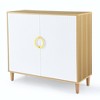 Chery Life White Comfortable storage cabinet with 2 doors and adjustable  shelves for kitchen dining room living room, hallway - 2 of 4