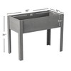 JUJABU Elevated Wooden Garden Bed with Legs for Growing Vegetables, Herbs, Flowers, and Fruits - 4 of 4