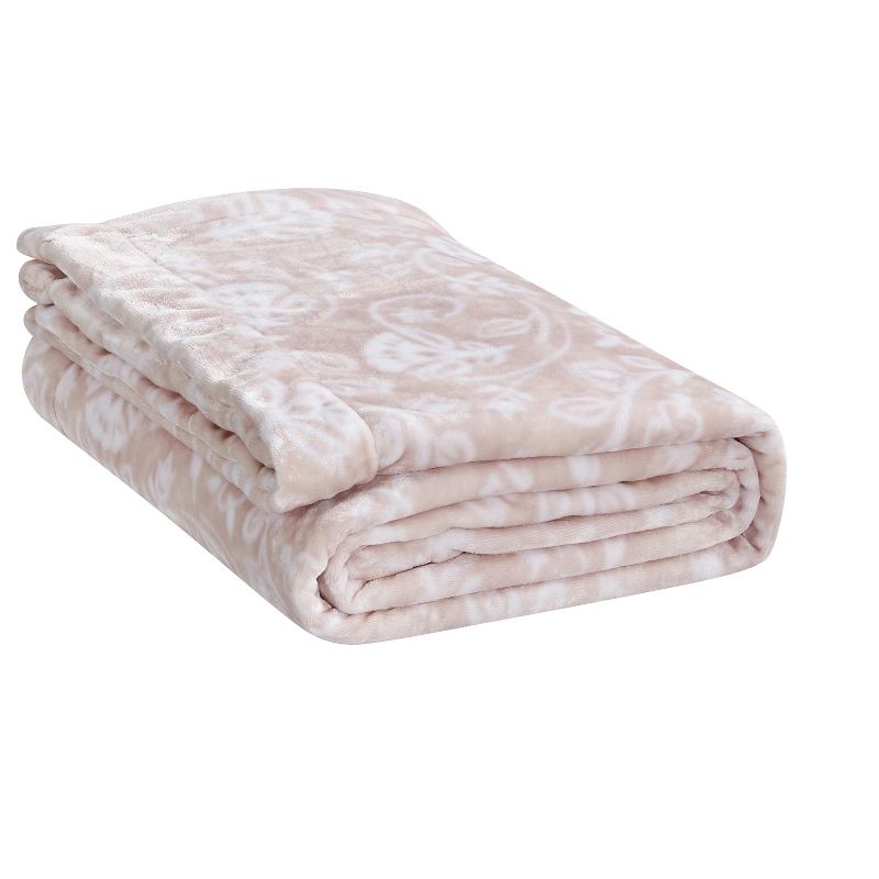 Noble House 3 Piece Velvet Super Comfy & Warm Blanket Set Full/Queen, 3 of 4