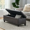 CAVINAS Rectangular Polyester Storage Ottoman Bench with Hidden Storage,Upholstered Storage Ottoman,Storage Benches for Living Room,Bedroom - 2 of 4