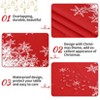 Classic Winter Snowflake Christmas Tablecloth,Winter Holiday Snowflake Print Xmas Easy Care Table Cloth Decoration Table Cover - 3 of 4