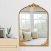 Dovelina Metal Framed Arch Top with Carving Decorative Wall Mirror - 4 of 4