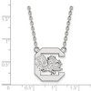 Black Bow Jewelry 14k White Gold South Carolina Gamecocks NCAA Necklace 18 Inch - 2 of 4