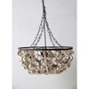 Storied Home Metal and Draped Oyster Shell Chandelier, Multicolor - 3 of 4