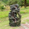 Teamson Home 32" 3-Tier Cascading Faux Rock and Wood Fountain Brown - 2 of 4