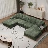 Convertible U-Shaped Combination Sofa,Modern 4 Seat Lounge Chair with Corduroy Fabric for Living Room - The Pop Home - 2 of 4