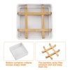 Unique Bargains Wooden Detachable Self Draining Square Soap Dishes with Lid - 3 of 4