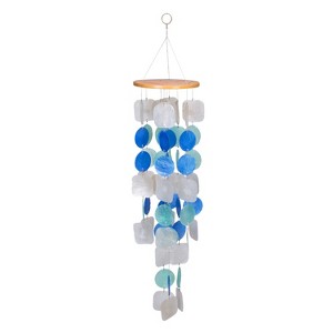 Beachcombers Blue, White, & Green Capiz Windchime - 1 of 4