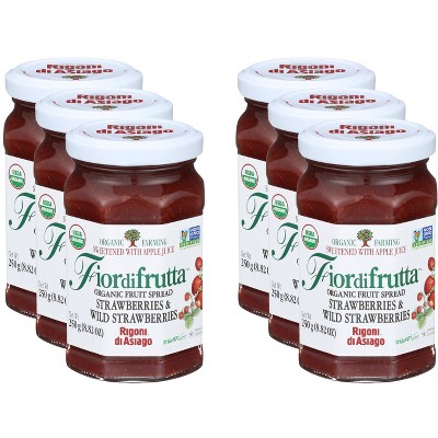 Rigoni di Asiago Organic Strawberries & Wild Strawberries Fruit Spread - Case of 6 - 8.82 oz