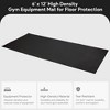 BalanceFrom Fitness 6 x 12 Feet 1/4 Inch Thick High Density Easy Maintenance Gym Equipment Mat for Floor Protection from Heavy Gym Equipments, Black - 3 of 4