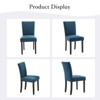 Modern Dining Chairs Set of 2, Upholstered Fabric Kitchen Chairs with Nailhead Trim, Comfortable Dining Chairs for Small Space Apartment, Home - 3 of 4