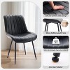 Dining Chairs Set of 2, Comfortable Mid Century Modern Chair with Metal Legs, Upholstered Side Chair for Livingroom - 4 of 4