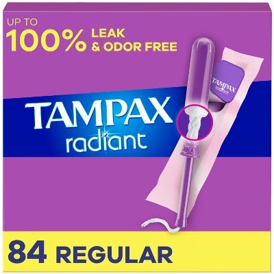 Tampax Radiant Tampons Regular Absorbency - Unscented