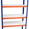 Vynxaria Blue and Orange Heavy Duty Utility Storage Shelves - 71" H x 35.4" W x 15.87" D - 2 of 4